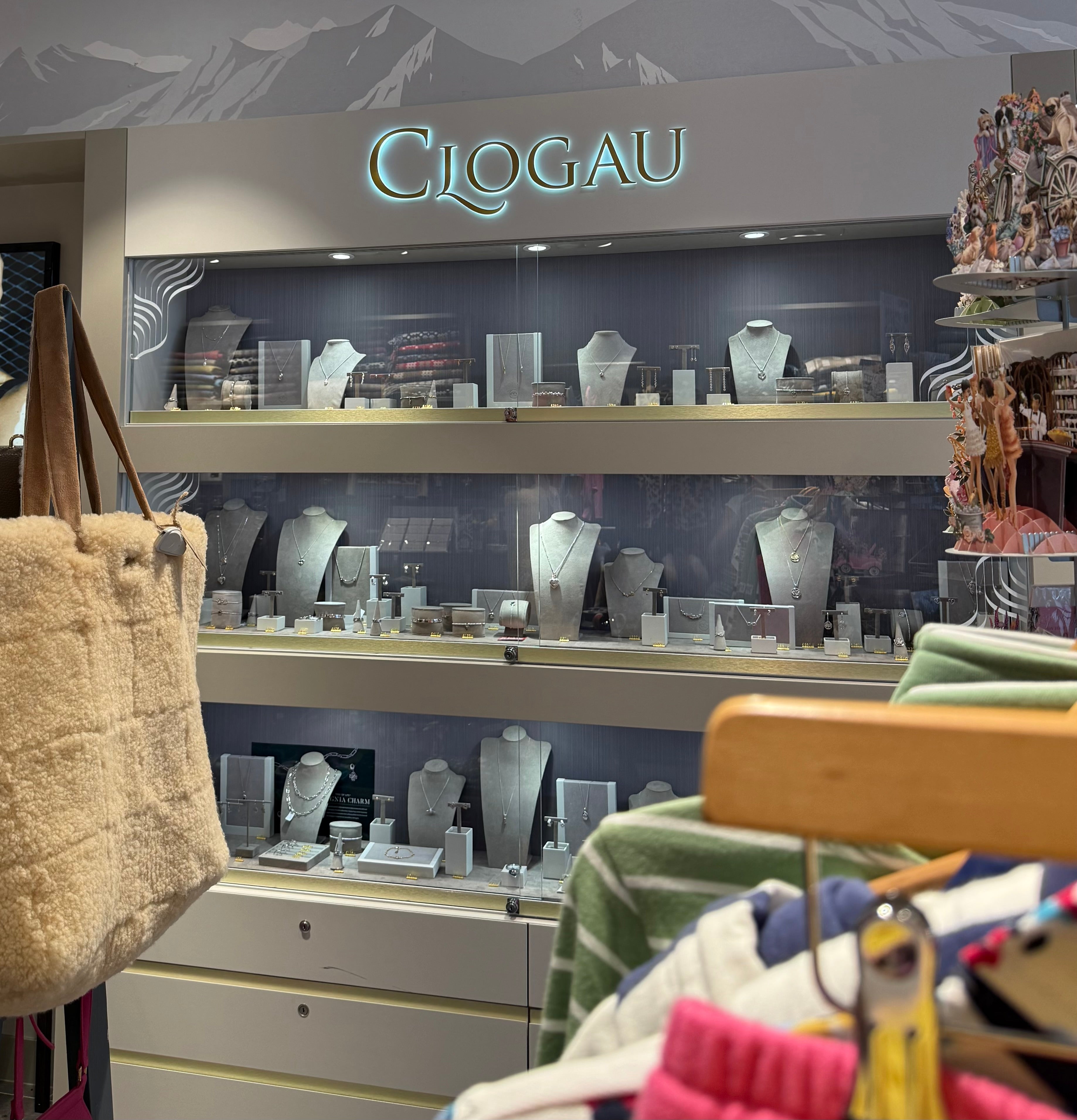 Clogau jewellery inside the Anna Davies Conwy shop