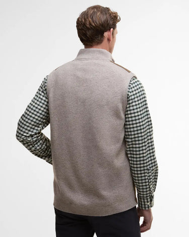 Barbour Shoveler Knitted Gilet in Stone