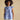 Joules Nolan Blue Toile Sleeveless Tie Neck Blouse