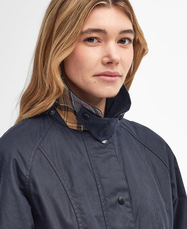 Barbour Women's Beadnell Waxed Jacket in Classic Navy