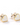 CARRIE ELSPETH WHITE STONE ENAMEL HEART GOLD STUD EARRINGS