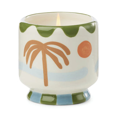 Palm Tree Ceramic Candle - Lush Palms Boxed
