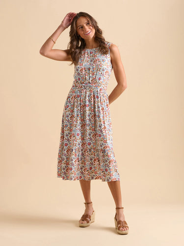 Brakeburn Cream Secret Garden Midi Dress