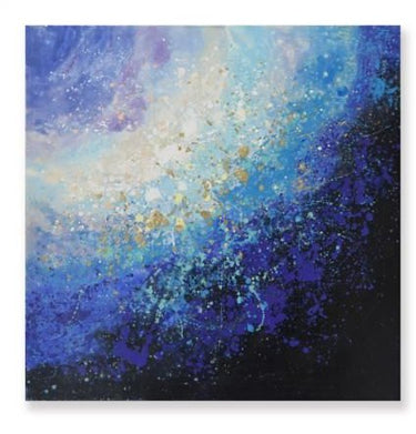 Hand Painted Galaxy High Texture Canvas with Gold Leaf
