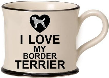 Moorland Pottery 'I Love My Border Terrier' Mug
