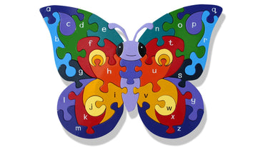 Wooden Alphabet Butterfly Jigsaw