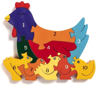 Wooden Hen Number Jigsaw