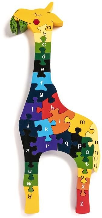 Wooden Alphabet Giraffe Jigsaw