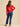 Brakeburn Frill Neck Cardigan in Red