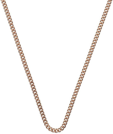 Emozioni Rose Gold Plated Curb Chain 35 Inch