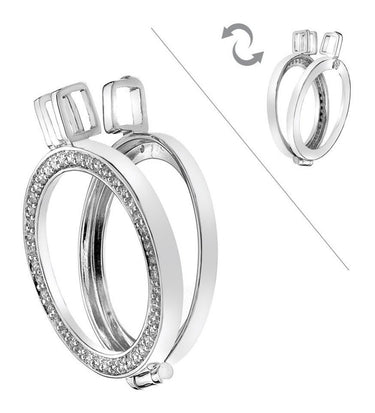 Emozioni Reversible Sterling Silver Keeper 25mm or 33mm 25mm