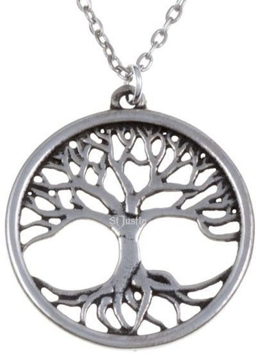 St Justin Tree of Life Pendant on 18' Trace Chain