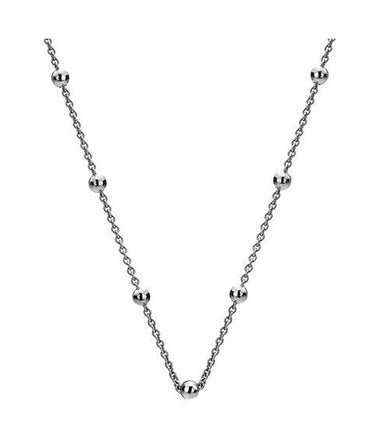 Emozioni 18' Sterling Silver Intermittent Cable Ball Bead Chain
