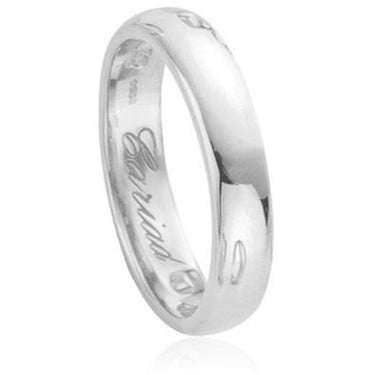 Clogau 4mm White Gold Windsor Wedding Ring