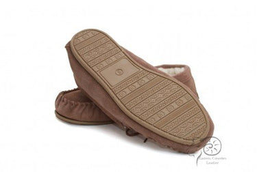 Unisex Wool Lined Moccasin in Camel