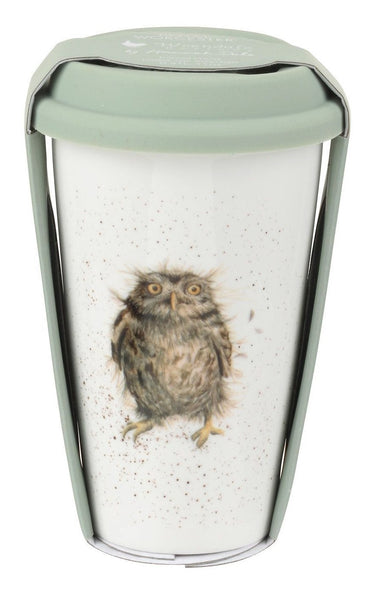 Wrendale Designs Owl Travel Mug with Silicone Lid