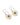 Shrieking Violet Daisy White Drop Earrings
