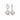 Clogau Forever Yours Sterling Silver Heart Drop Earrings with Topaz - 3SAMH0094