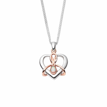 Clogau Forever Yours Sterling Silver Dwynwen Pendant with Opal - 3SDWP
