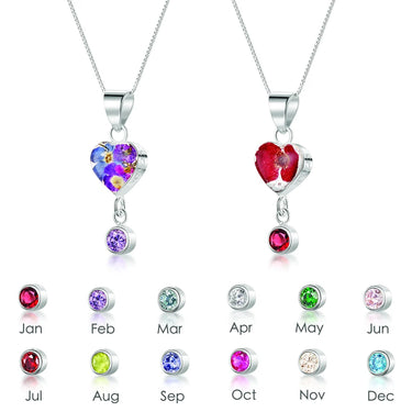 Shrieking Violet January Heart Poppy Pendant J-U-BPJAN01