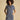 Joules Jane Navy Striped Button Collared Knee Length Dress