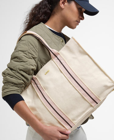 Barbour Madison Square Beach Bag in Ecru