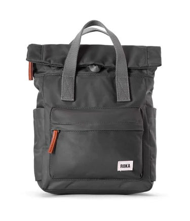 A durable Roka Canfield B Backpack (Nylon) - Small with an orange strap.