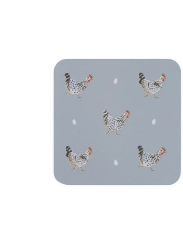 Sophie Allport Chicken Coasters - Set of 4