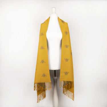 Super Soft Jacquard scarf with Busy Bee Pattern