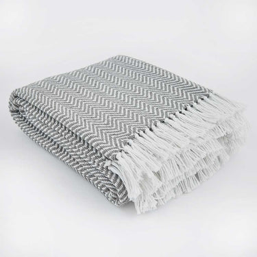 Weaver Green Recycled Herringbone Blanket 230 x 130