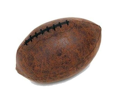 Faux Leather Antique Rugby Ball Doorstop