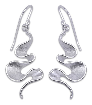 Unique & Co. Abstract Silver Earrings - ME166