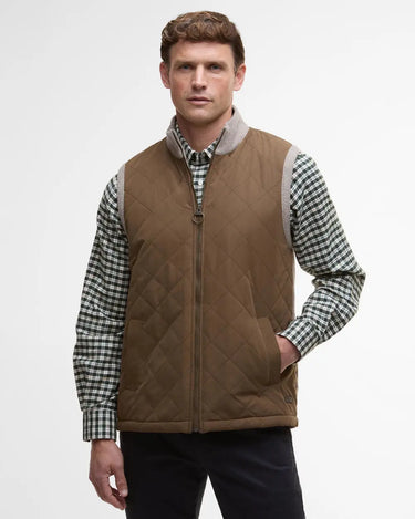 Barbour Shoveler Knitted Gilet in Stone
