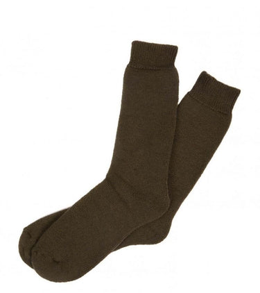 Barbour Wellington Calf Socks in Olive Green