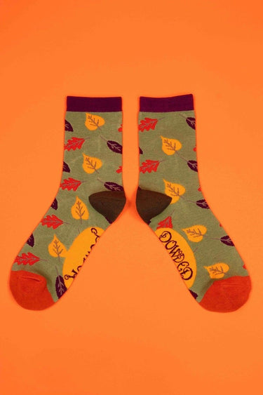 POWDER - Autumn Leaves Ankle Socks Tangerine