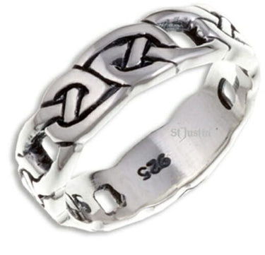 St Justin Four Knot Silver Ring