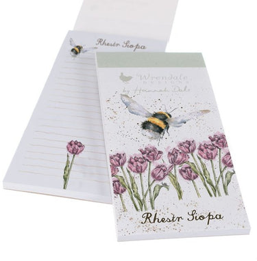 Wrendale Welsh 'Flight of the Bumblebee' Rhestr Siopa Shopping Pad