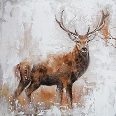 Stag Canvas with Gold Leaf