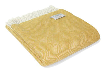 Tweedmill Delamere Throw in Smokey Rose, Orion Blue & Tuscan Yellow