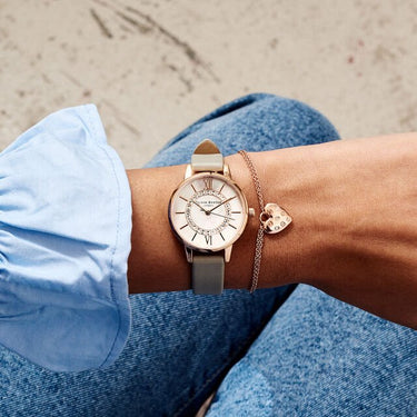 Olivia Burton Sparkle Wonderland Midi Grey & Rose Gold Watch