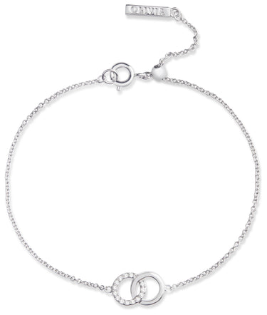 Olivia Burton Bejewelled Interlink Silver Chain Bracelet