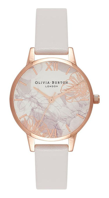 Olivia Burton Abstract Florals Blush & Rose Gold Watch
