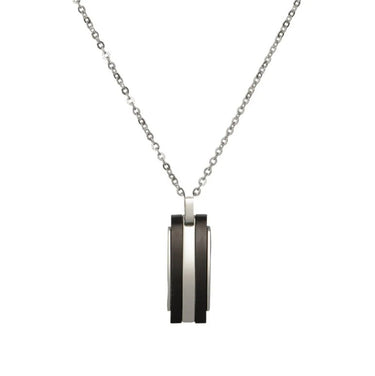 Unique & Co. Stainless Steel Striped Necklace - AN108