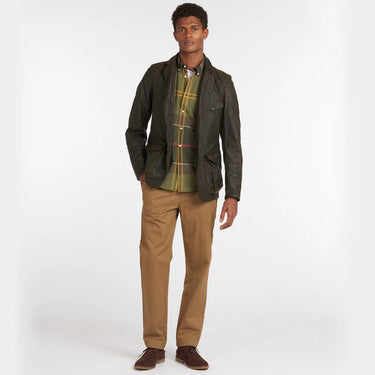 Barbour Beacon Wax Sports Jacket in Olive