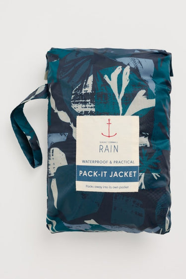 Seasalt Pack-It Waterproof Jacket in Marine Forms Lake
