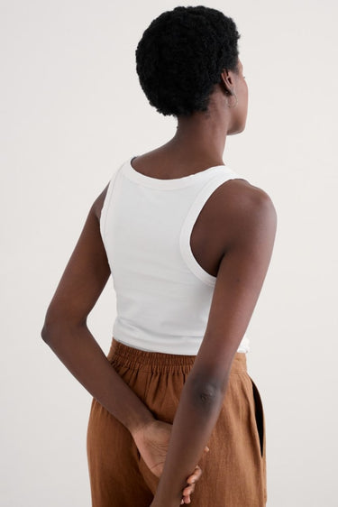 Seasalt Wild Plain Racerback Vest in Salt