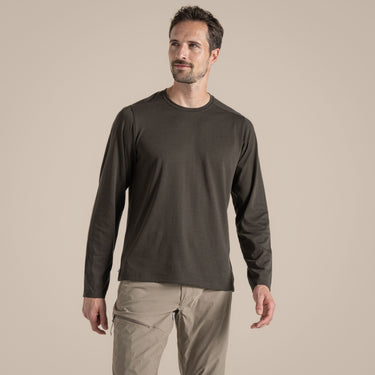 Craghoppers Men's NosiLife Abel Long Sleeved T-Shirt in Woodland Green