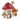 Village Pottery 3 Mushroom House Tealight Holder