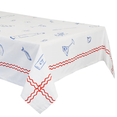 TALKING TABLES FABRIC TABLE CLOTH, 140CM X 180CM