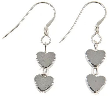 Carrie Elspeth Mini Haematite Heart Earrings